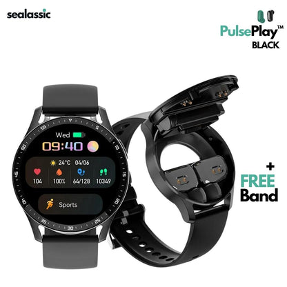 Sealassic PulsePlay™ Earbud Smart Watch
